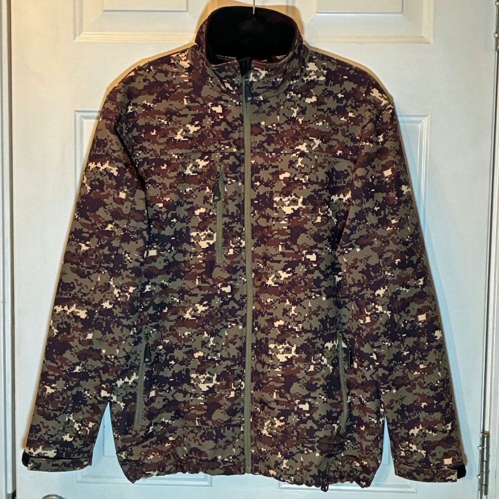 Mossi Digital Camo Jacket Unisex 46" Chest Windproof Hunting Outdoor